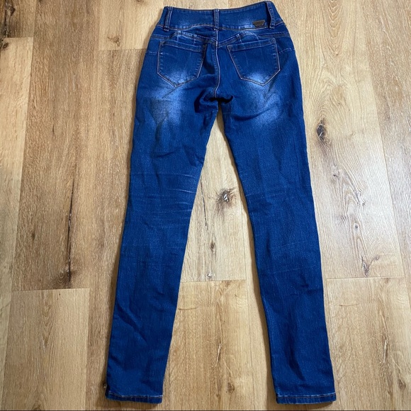 High Waisted Stretch Skinny Jeans by Bamboo Jeans. - Picture 8 of 16